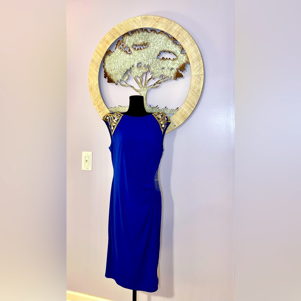 Stunning royal blue JS Solutions power dress, size 14